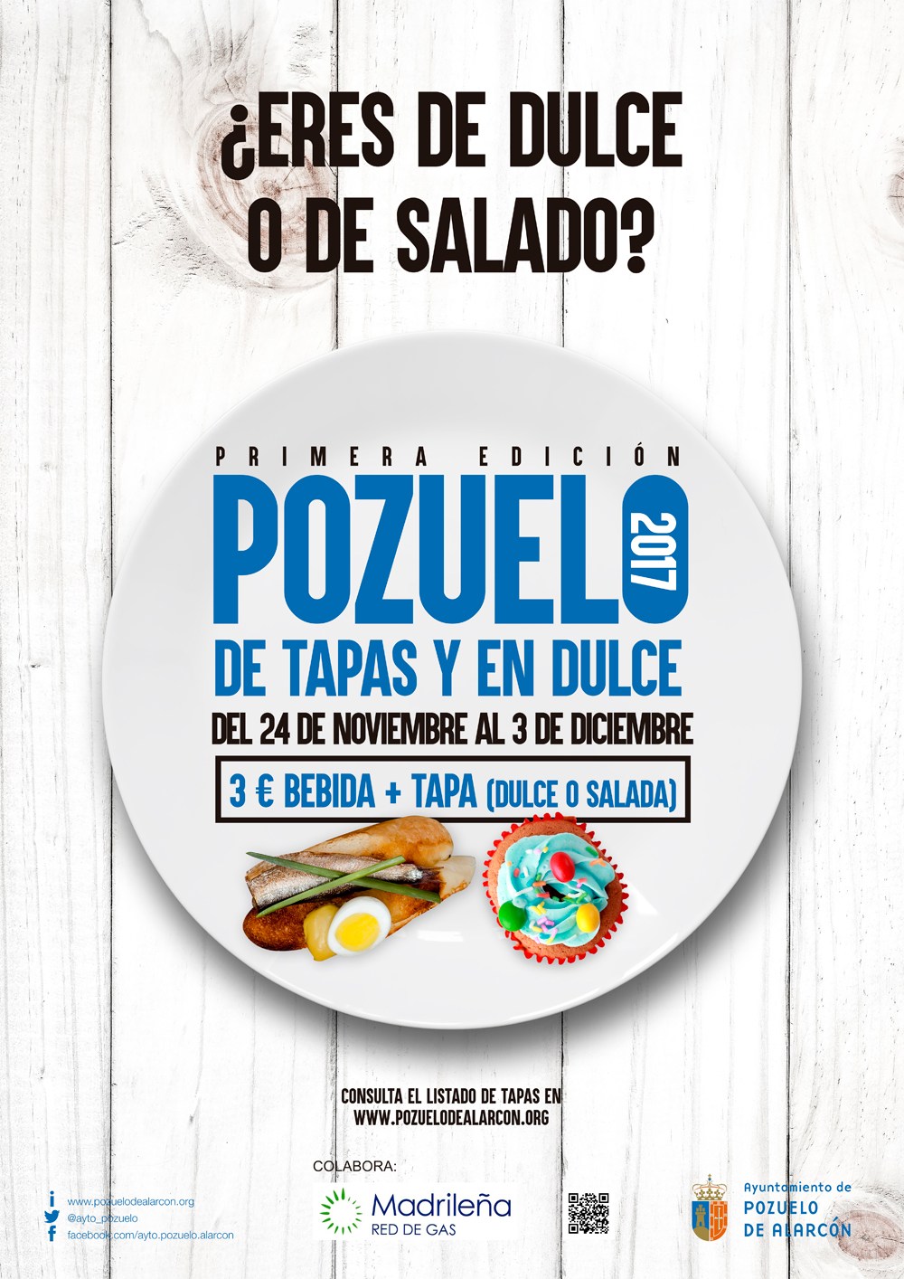 Cartel de Pozuelo de Tapas y en Dulce
