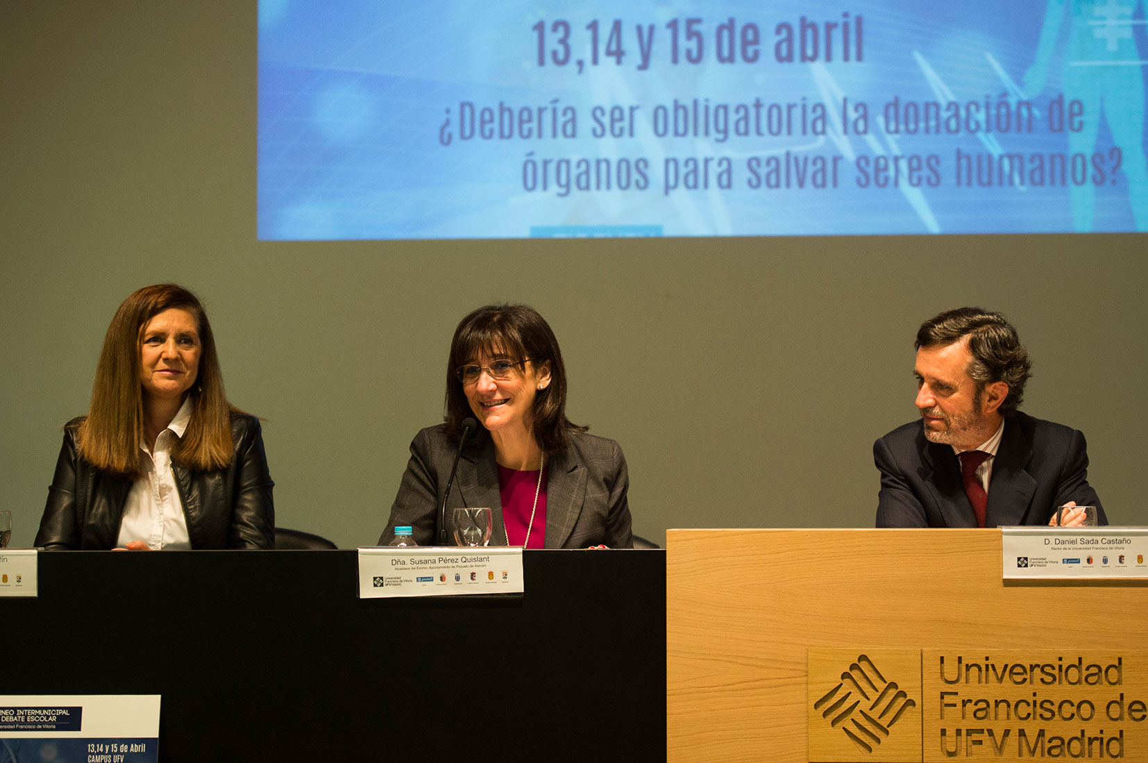 La alcaldesa, Susana Pérez Quislant, en la inauguración del Torneo de Debate