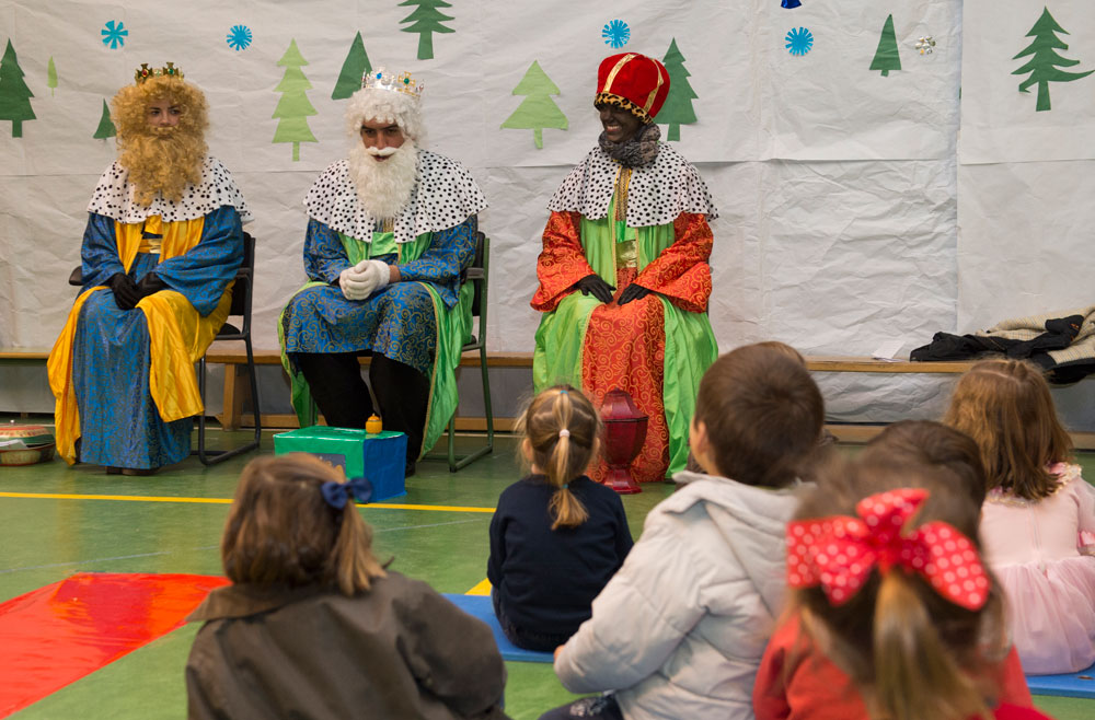 Los Reyes Magos en un colegio de Pozuelo de Alarcón