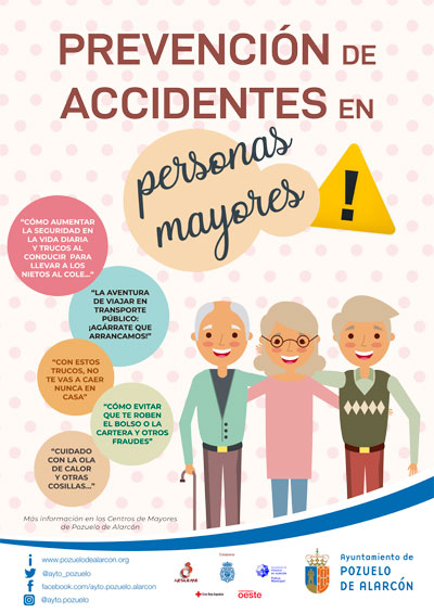 Cartel Campaña de prevención de accidentes en personas mayores 2019