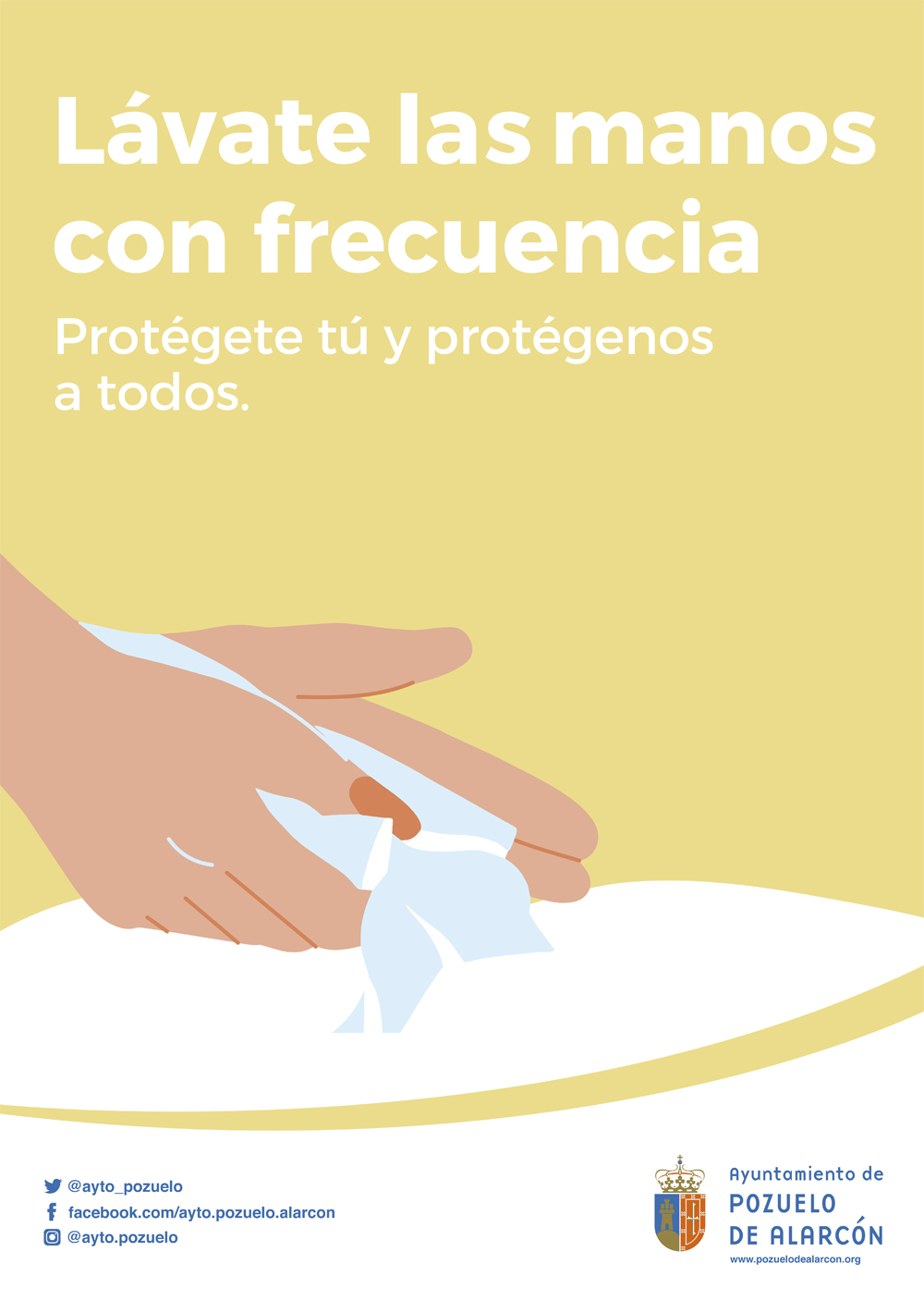 Cartel Lávate las manos con frecuencia