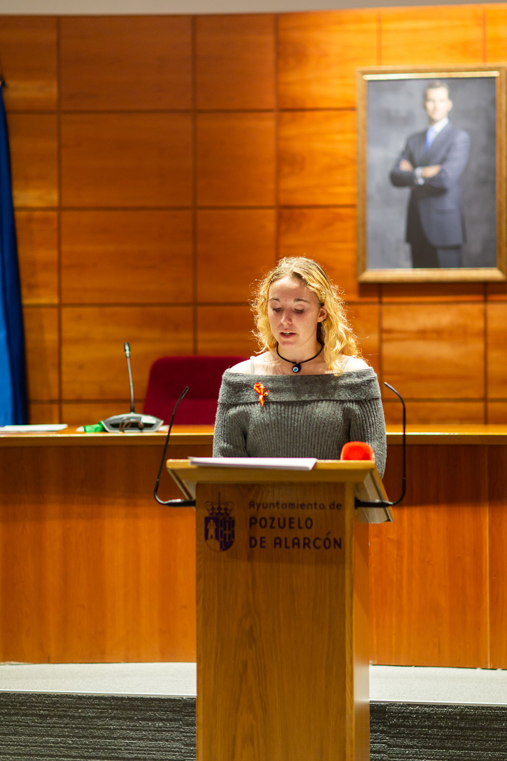 Alumnos de los colegios de Pozuelo de Alarcón durante la lectura de la Constitución