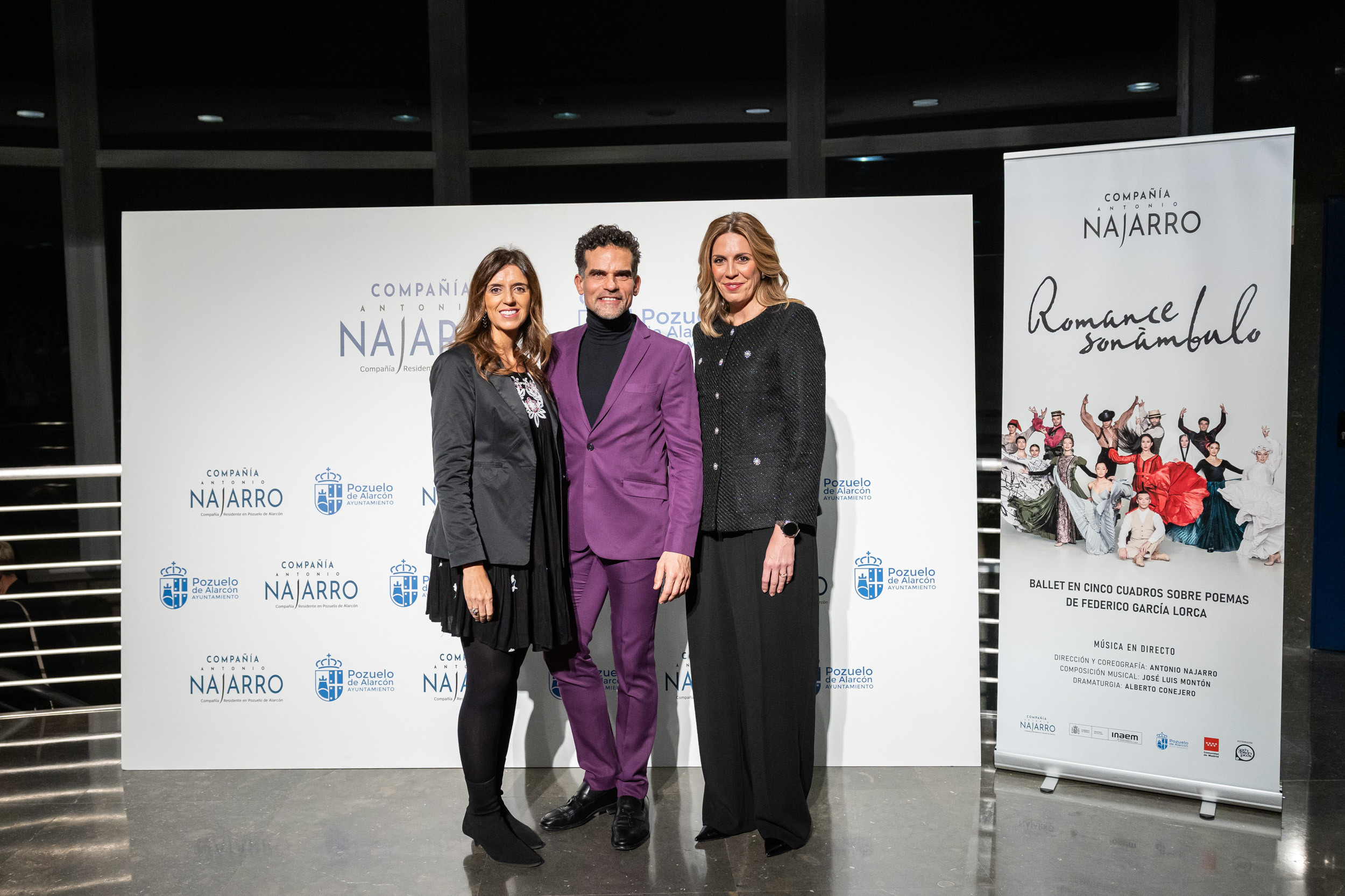 Paloma Tejero, Almudena Ruiz y Antonio Najarro en el espectáculo "Romance sonámbulo"