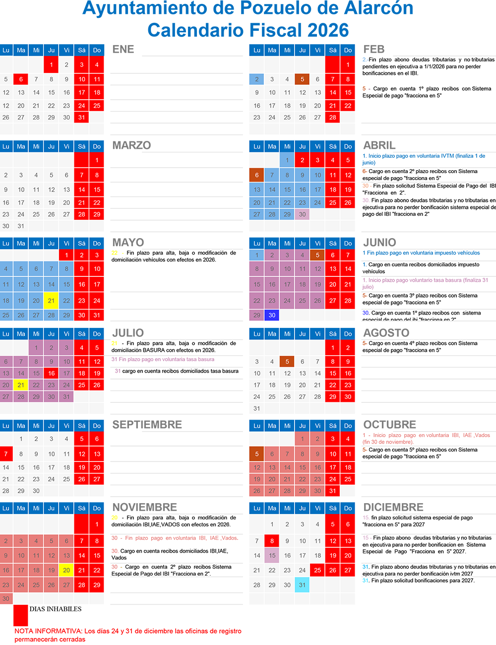 calendario fiscal 2026