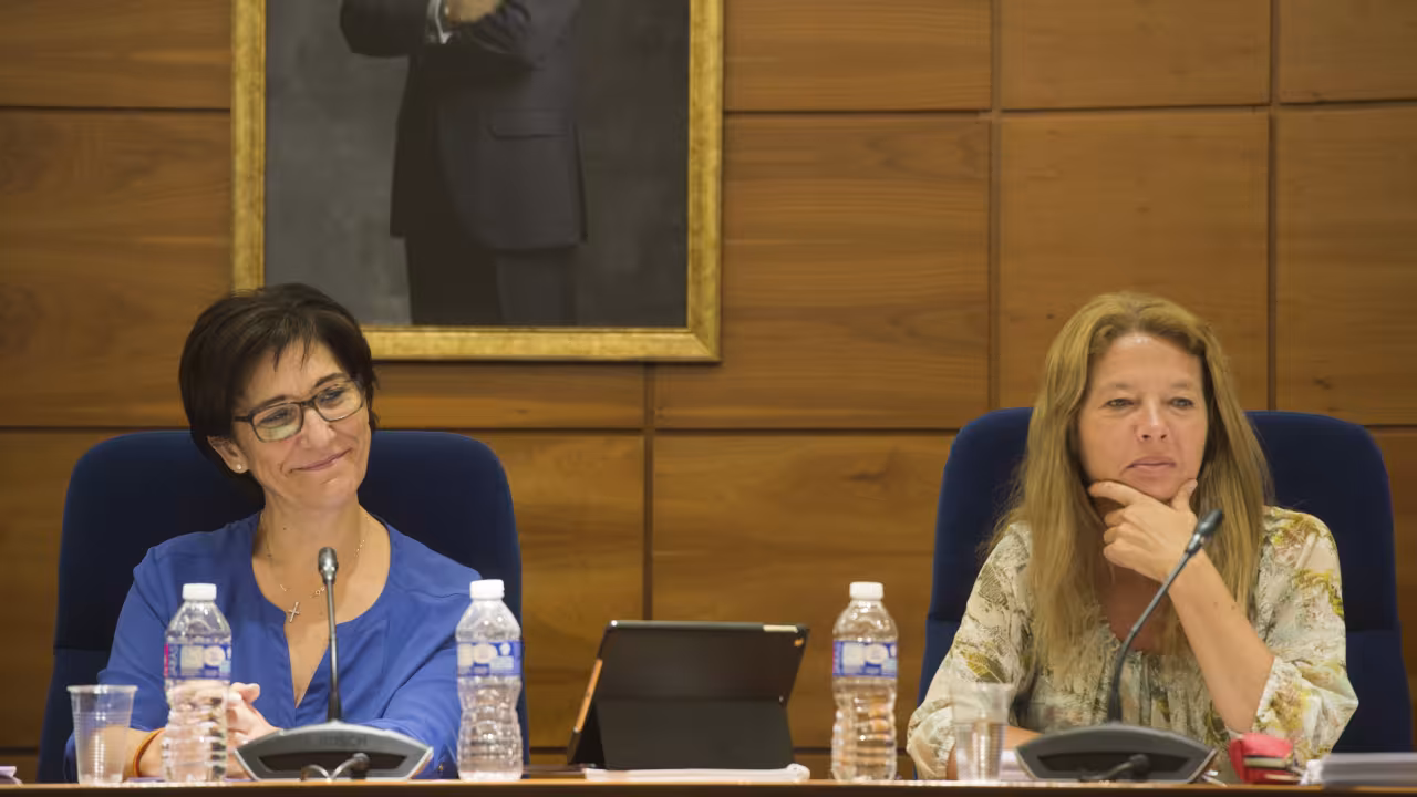 La alcaldesa durante una sesión de pleno