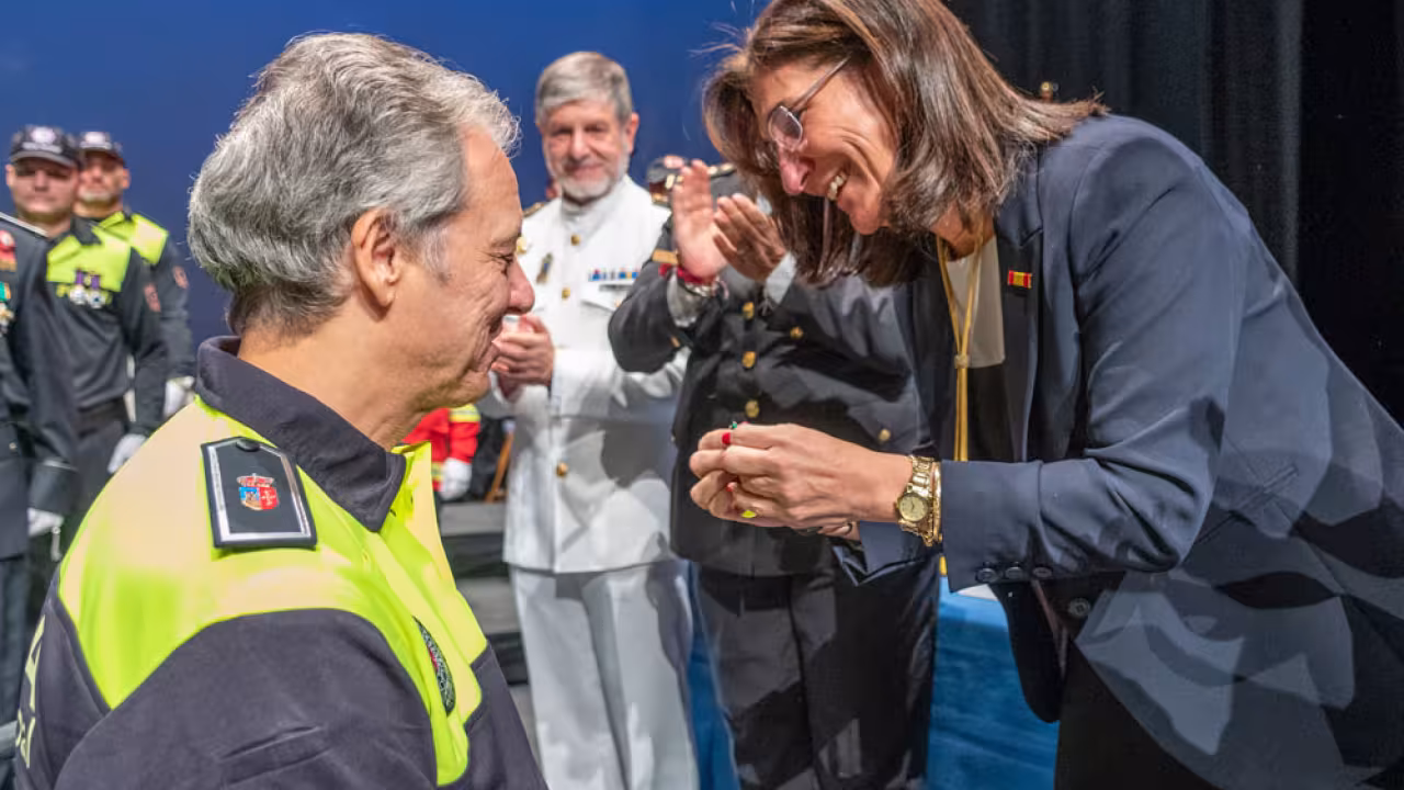 La alcaldesa en la celebración de la patrona de la Policía Municipal