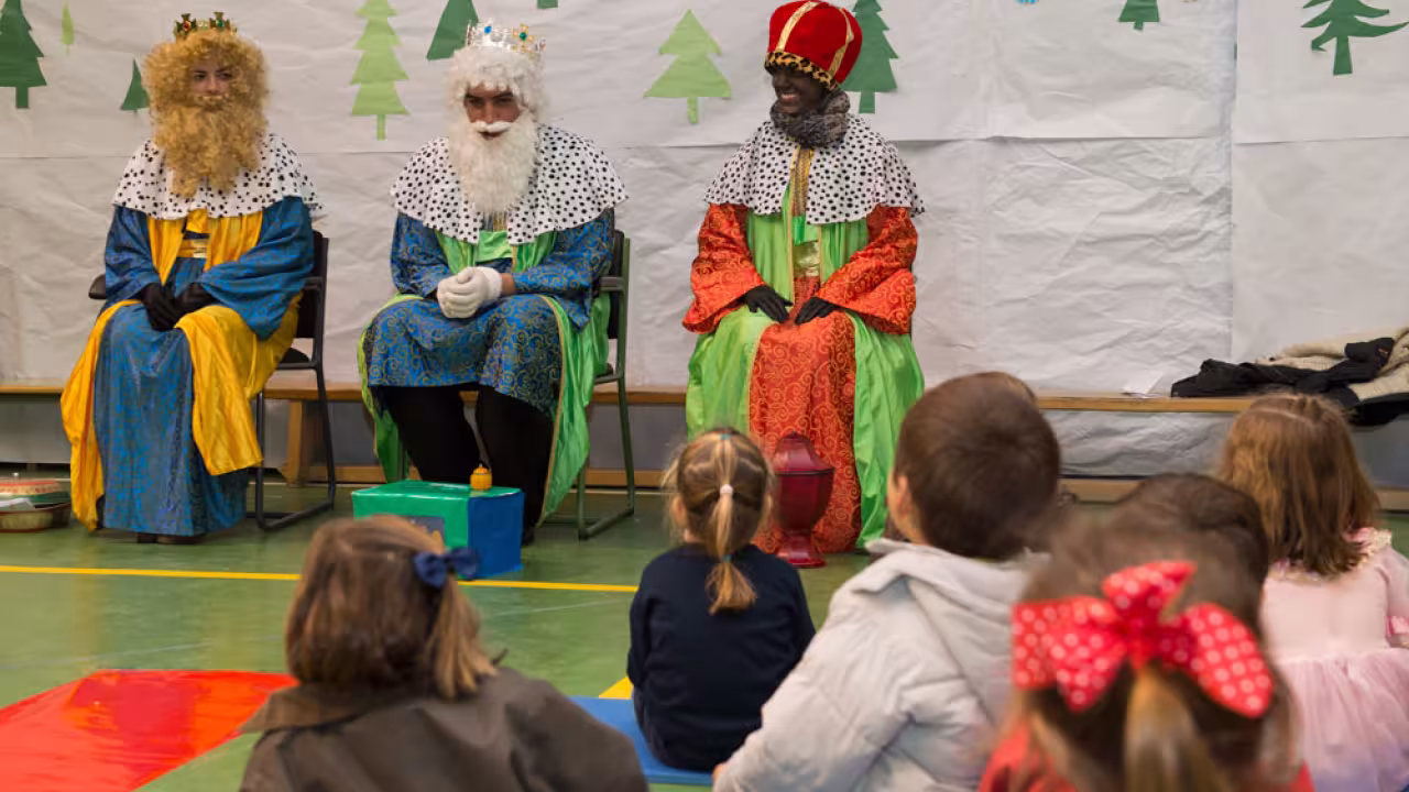 Los Reyes Magos en un colegio de Pozuelo de Alarcón