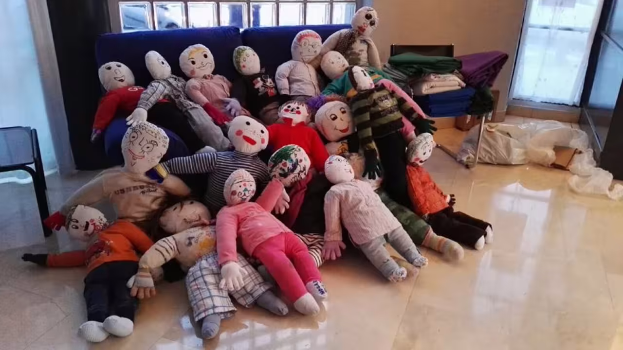 Manteo del pelele en los colegios de Pozuelo