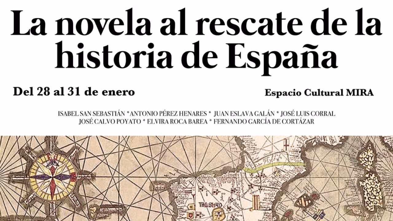Cartel del ciclo La novela al rescate de la historia de España