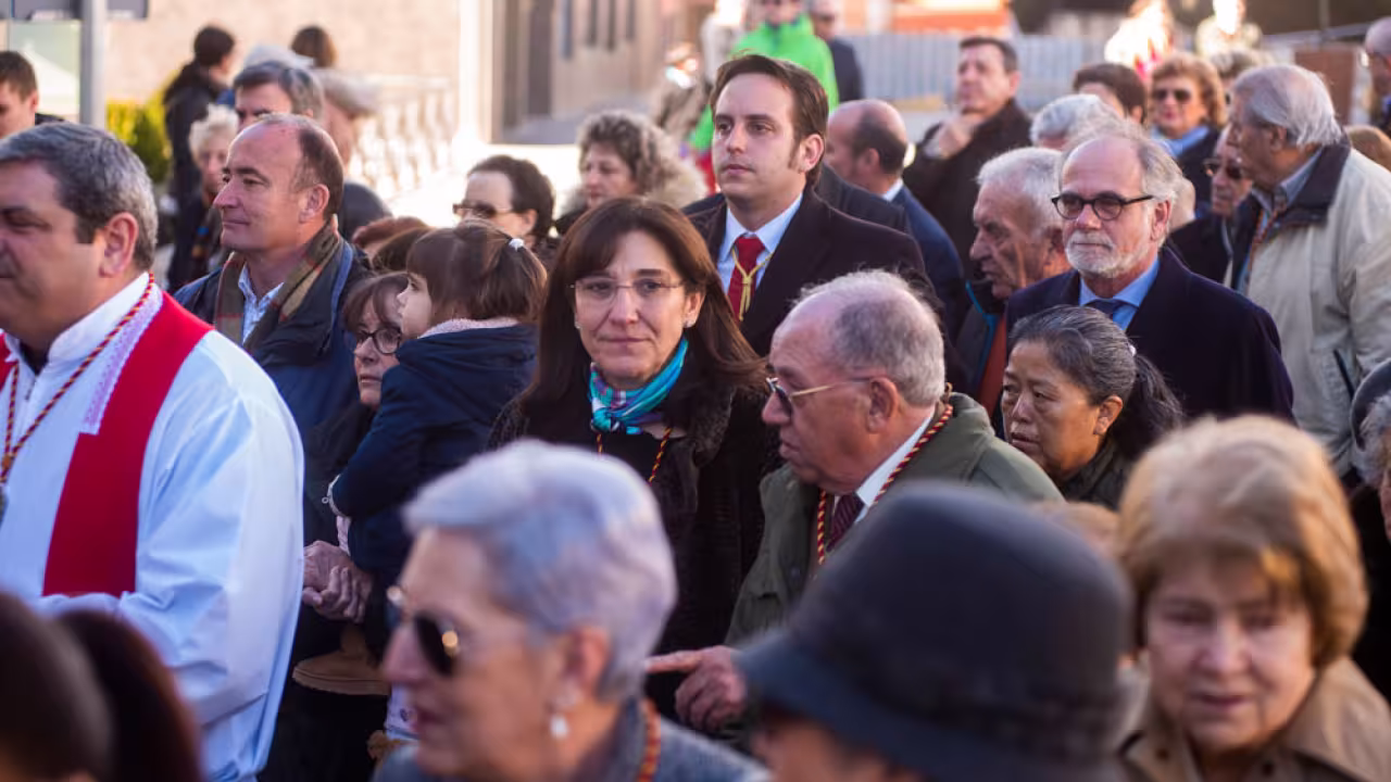 La alcaldesa en la procesión de San Sebastián