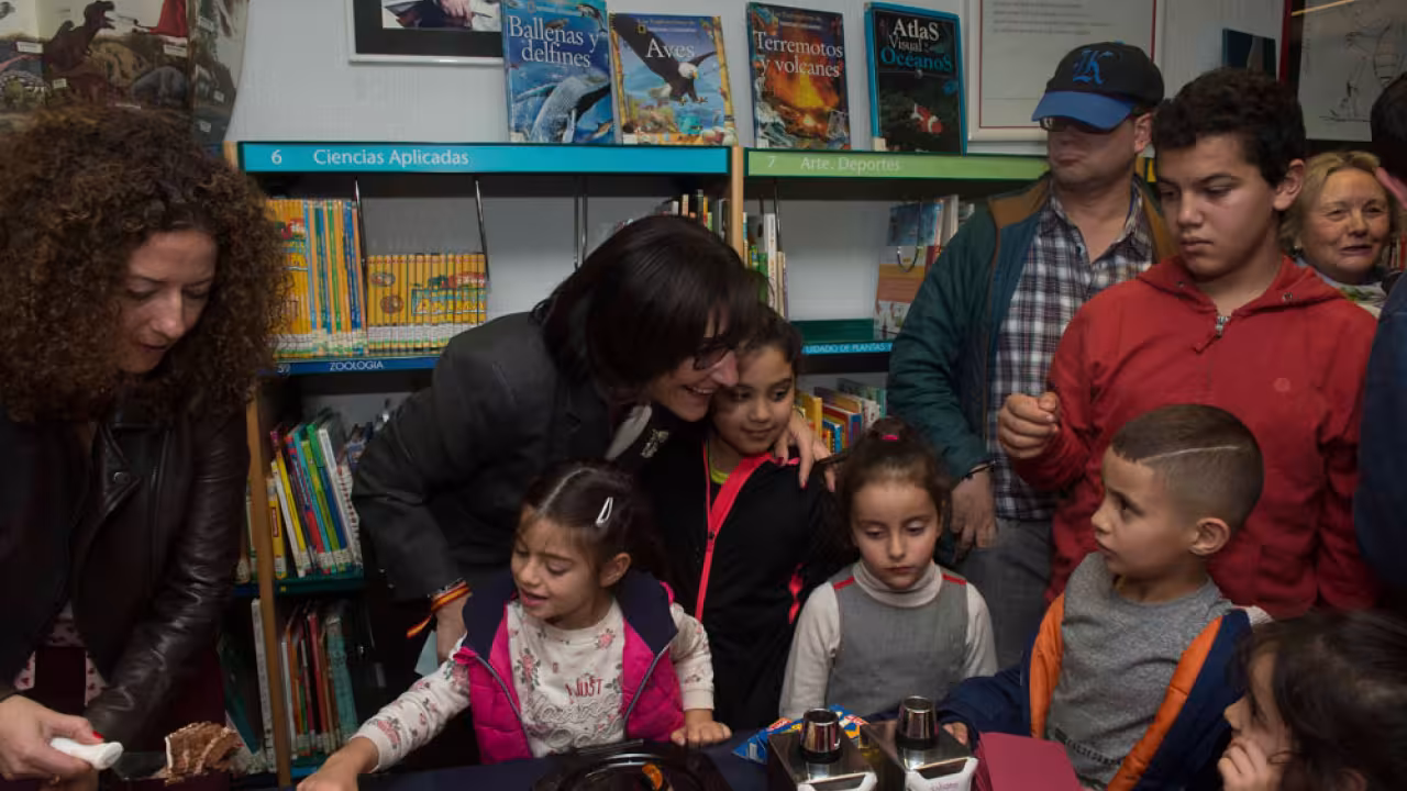 Susana Pérez Quislant en una actividad de las bibliotecas