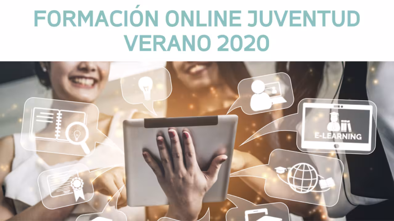 Cartel formación online verano juventud