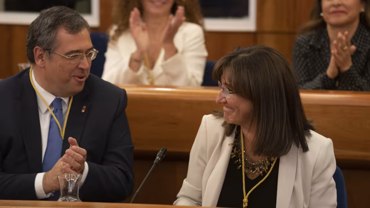 La alcaldesa con Eduardo Oria