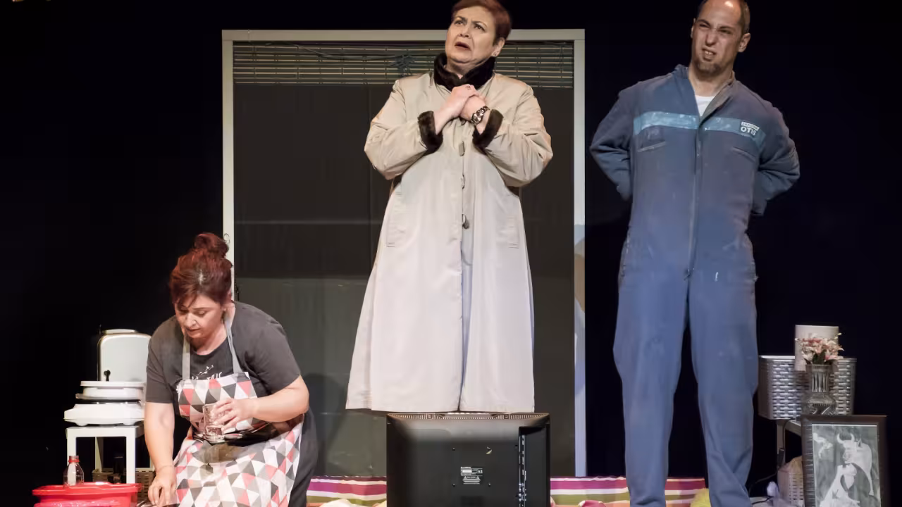 Una escena de la función Baldosas que se podrá ver el domingo 13 de septiembre