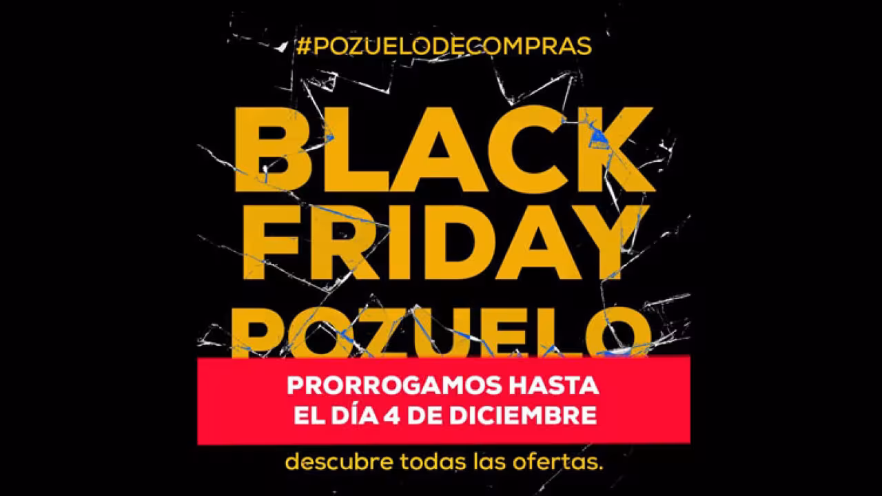Cartel Black Friday Pozuelo ampliado