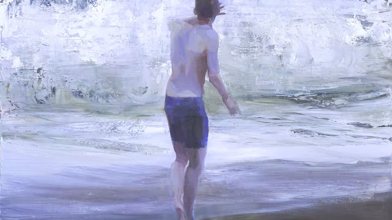 Pintura Embistiendo las olas