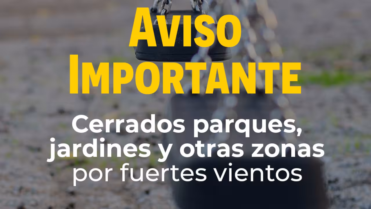 cartel cierre parques