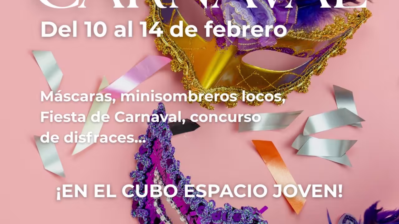 Cartel con la programación del Carnaval