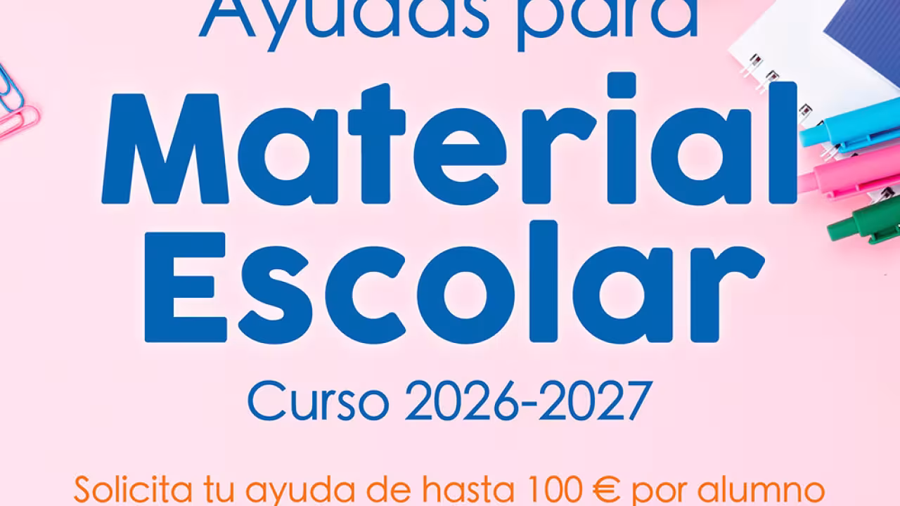 Cartel Ayudas de material escolar